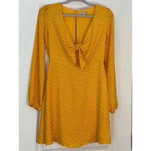 Gianni Bini Yellow Patterned Dress | Size S